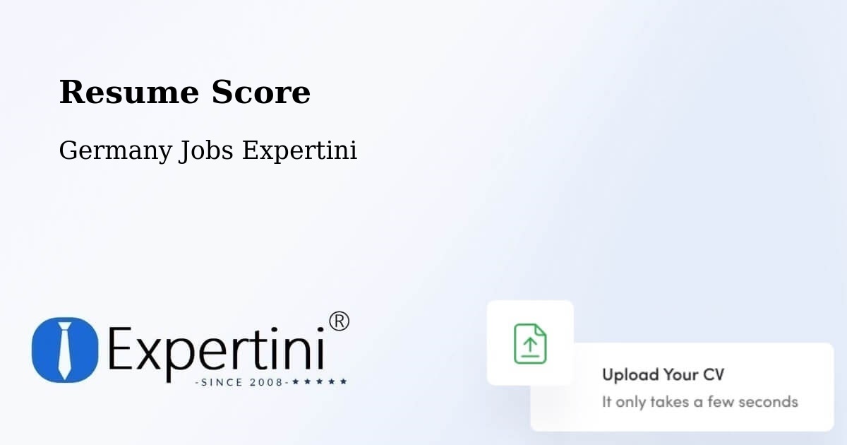 Resume Score & Job Description Match Tool – Mitte - Germany Jobs Expertini