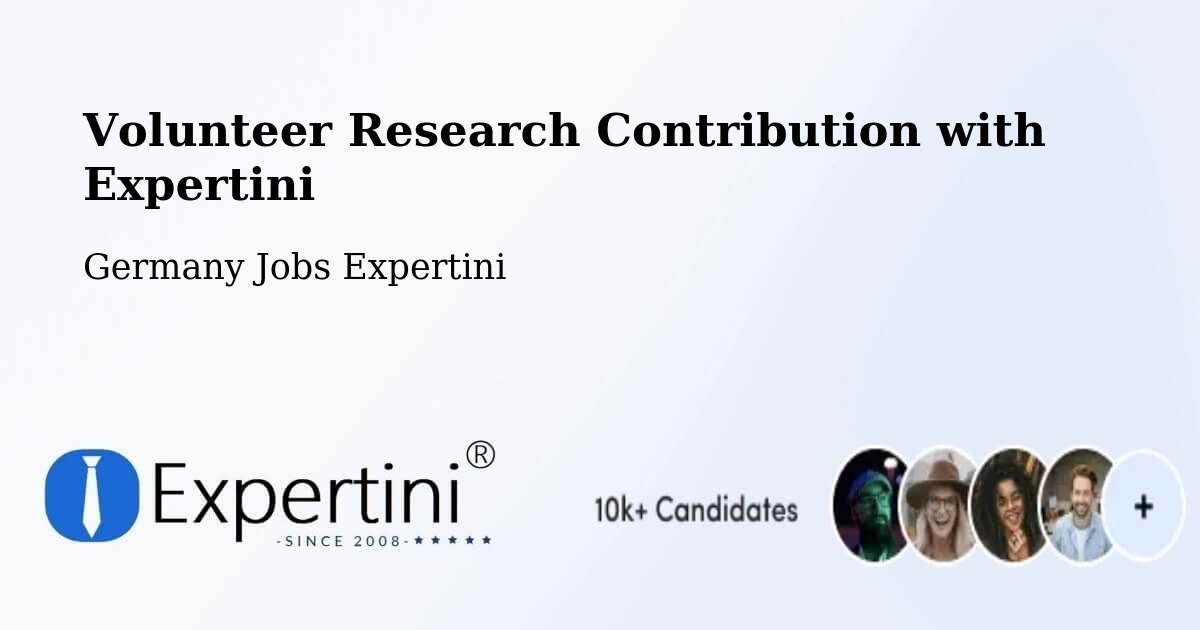 Volunteer Research Contribution Program – Mitte - Germany Jobs Expertini